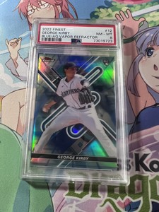 George Kirby 2022 Topps Finest Blue Aqua Vapor Refractor /250 Mariners PSA 8