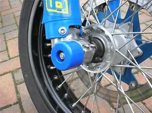 SUPERMOTO CRASH PILZ VORNE & HINTERACHSE SCHIEBERSPULEN STÖMCHEN BLAU S4K - Bild 1 von 1