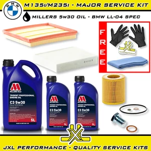 BMW M135i F20 F21 M235i F22 F23 N55 Major Oil Service Kit - Millers Oil 5w30 - Picture 1 of 1