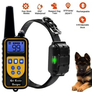 2630 FT Dog Training Collar Rechargeable Remote Shock PET Waterproof Trainer - Picture 1 of 17