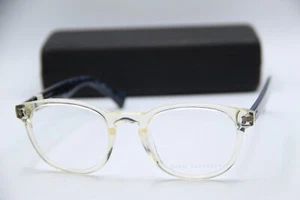 NEW JOHN VARVATOS YELLOW CRYSTAL BLUE V416 AUTHENTIC EYEGLASSES W/CASE 49-21 - Picture 1 of 4