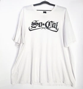 No Fear Vintage So Cal white T Shirt Men's black logo XXL Y2K - Picture 1 of 10