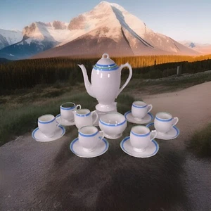 Shelley Porzellan Kaffeeservice Tassen Untertasse Kanne 16 Teile um 1930-50 - Bild 1 von 14