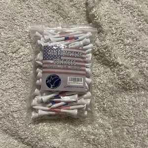 American Flag Bamboo Golf Tees 2 3/4" Multicolor Durable 100-Pack - Picture 1 of 2