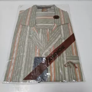 Jordache Striped Short Sleeve Shirt Casual Button Down Men’s M New Vtg - Picture 1 of 10