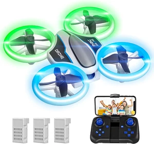 Mini Drohne Mit Kamera HD 720P Für Kinder, RC Drone Mit LED Lichter,Quadrocopter - Bild 1 von 12