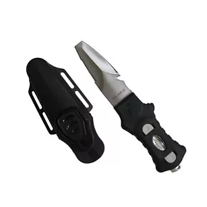 Coltello BCD compatto nero acciaio inox punta smussata punta BCD - Foto 1 di 5