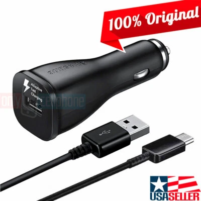 Cable de datos cargador de coche rápido OEM para Samsung Galaxy A80/A70/A50/A51/A40/A41/A30/A6 Foto 1 de 2