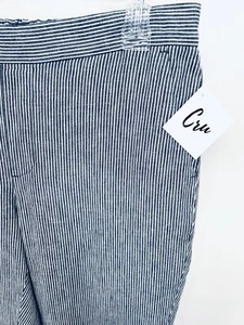 Banana Republic Pants Womens Sz 4 Hayden Linen Blend Blue Stripe Trouser NWT - Picture 1 of 3