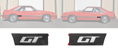 1985-1986 Ford Mustang GT Front of Quarter Panel Body Moulding Moldings Pair — 第 1/4 张图片