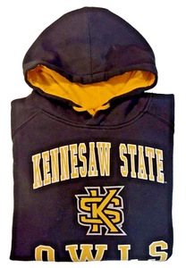 Kennesaw State Owls Colosseum Adult Black Gold Long Sleeve Hoodie Size M - Picture 1 of 5