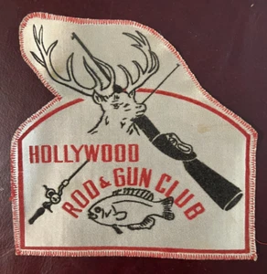 Vintage Hollywood Rod & Gun Club Sew On Patch - Picture 1 of 2