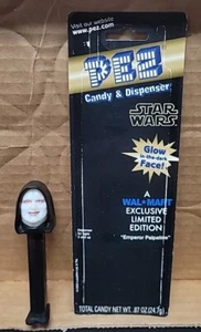 Star Wars 2005 GITD PEZ Emperor Palpatine WITH Card NO Bubble - Picture 1 of 3