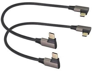AAOTOKK USB C vers USB C 3.1 Câble Gen 23A Angle Droit USB 3.1 Type C Mâle ve... - Photo 1 sur 9