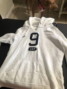 ABERCROMBIE & FITCH Long Sleeve Sweat Shirt White  Size M Bin14 - Picture 1 of 5