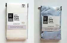 SALT Easy Care 300 Thread Count Cotton Sateen Pillowcases KING You Pick Color