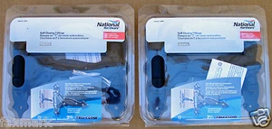 N346-601 / V6220 Self-Closing T-Hinges 2 Pair Black Polymer National - Picture 1 of 3
