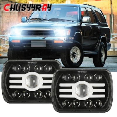 Compatível com 82-94 Chevy S10 Blazer GMC S15 7X6 5x7 Hi/Lo faróis de LED feixe selado - Imagem 1 de 4