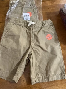 3 Pair Children’s Place Boy’s 8H Husky Khaki Shorts Cargo Pull On NWT FLAX - Picture 1 of 5