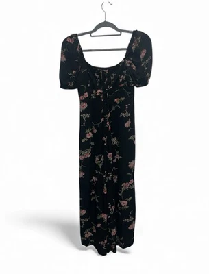 Mono para mujer ASOS Design negro floral pierna ancha talla 4 pequeño nuevo sin etiquetas Foto 1 de 4