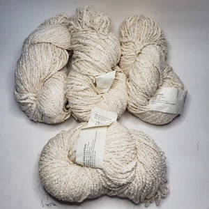 Ironstone Yarn Island Cotton Rayon Yarn USA Off White Cream 226g X 4 Hank Skeins - Picture 1 of 6