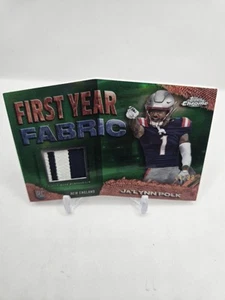 2024 Topps Chrome First Year Fabric Green /99 Ja’Lynn Polk Patriots Jersey Patch - Picture 1 of 2