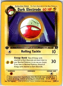 Dark Electrode Uncommon Team Rocket 34/82 NM 1st Edition - Picture 1 of 2