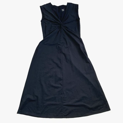 Patagonia Dress Size L Black Bandha Midi Twist Front Sleeveless Stretch Jersey - Image 1 of 4