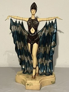 Atemberaubende große "Tanz der sieben Schleier" Art Deco Stil Figur - 15" groß - Bild 1 von 18