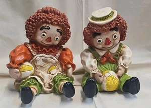 Vintage Universal Statuary Corp Raggedy Ann & Andy 1971 Chicago #155 & 154 - Picture 1 of 10