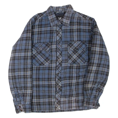 BC CLOTHING Mens Lumberjack Jacket Blue Check L - Image 1 of 4