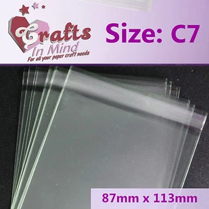 250 - C7 / A7 bolsas para violonchelo para tarjetas de felicitación | 87 mm x 113 mm | celofán - Imagen 1 de 1