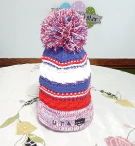 UTA LOGO BEANIE KNITTED IN RED WHITE AND BLUE UTAH TRANSIT AUTHORITY - Picture 1 of 3