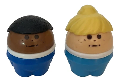 2 Little Tikes Vintage Toddle Tots Figures Blonde Girl African American Boy - Image 1 of 4