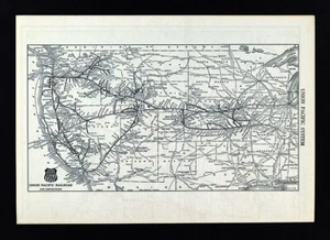 1940 Poole Bros Map Union Pacific Railroad Denver Salt Lake Oregon California RR - Picture 1 of 4