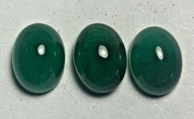 TRES CABUJONES ESMERALDA NATURAL OVALADOS 8x6 3-4,62 quilates ¡¡totalmente hermoso verde!!! Foto 1 de 4
