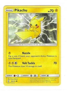 Pokemon --- PIKACHU --- S/M Cosmic Eclipse! RARE! NM/Mint! 66/236 - Picture 1 of 3