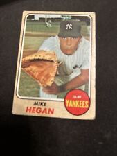 1968 Topps Baseball Card #402 Mike Hegan New York Yankees P/G Writing Free Ship!
