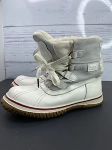 Pajar Women's 7 - 7 1/2 Iceland Waterproof Winter Snow Boots White Gray EUC - Picture 1 of 15