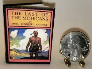 1:6 SCALE MINIATURE BOOK THE LAST OF THE MOHICANS ILLUSTRATED N. C. WYETH - Picture 1 of 7