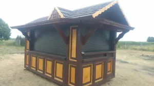 Weihnachtshütte Verkaufsstand Marktstand Verkaufshütte Holzstand Verkaufshaus - Bild 1 von 3