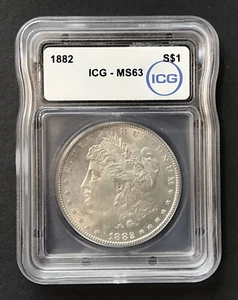 1882 P Morgan Silber Dollar Münze #351 - MS63 UNC Top Zustand - ZERTIFIZIERT - Bild 1 von 4