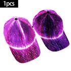 LED Fiber Optic Hat 7 Colors Flashing Party Hat Hip Hop USB Rechargeable Glowing