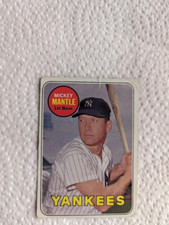 1969 Topps # 500 Mickey Mantle card NICE!