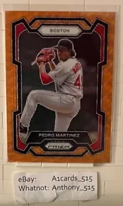 Pedro Martinez - 2024 Panini Prizm #86 - Orange Prizm 36/49 - Boston Red Sox - Picture 1 of 3