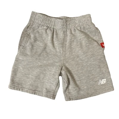 New Balance Sweat Shorts Boys Size 7 Gray Youth Kids Athletic Baseball Short - Image 1 of 4