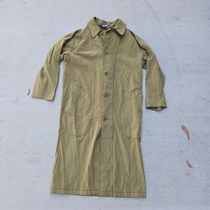Gabardina de Colección Polo Ralph Lauren Para Hombre L Beige 100% Algodón Abotonada Larga - Imagen 1 de 11