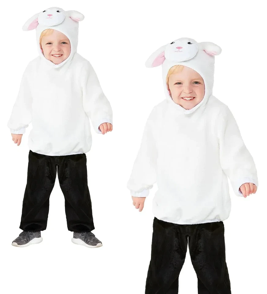 Disfraz de cordero para niños pequeños Belén de Navidad Juego Vestido de fantasía Conjunto Oveja Navidad Foto 1 de 1