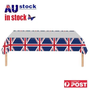 UK British Flag Party Supplies - Great Britain Union Jack Tablecloth 1 Pack - Picture 1 of 7