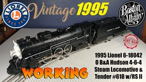1995 Lionel 6-18042 O B&A Hudson 4-6-4 Steam Locomotive & Tender #618 w/RS II - Bild 1 von 24